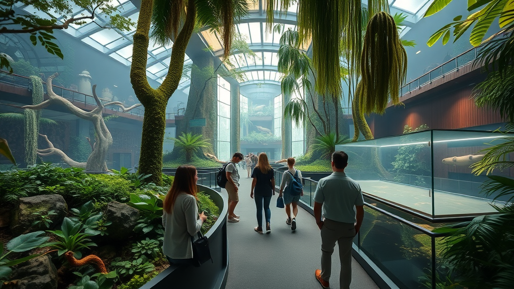 Sophisticated rainforest habitat for amphibians at the Detroit Amphibian Conservation Center