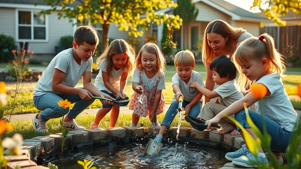 detroit community volunteers planting native plants, helping amphibian habitat preservation