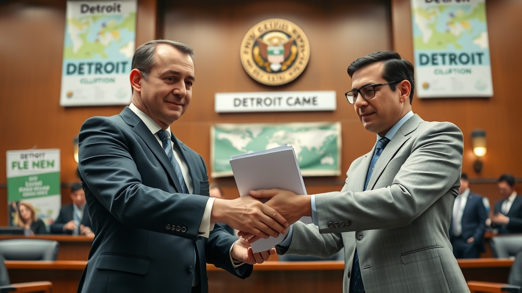 policymakers and conservation leaders securing funding for amphibian habitat in detroit